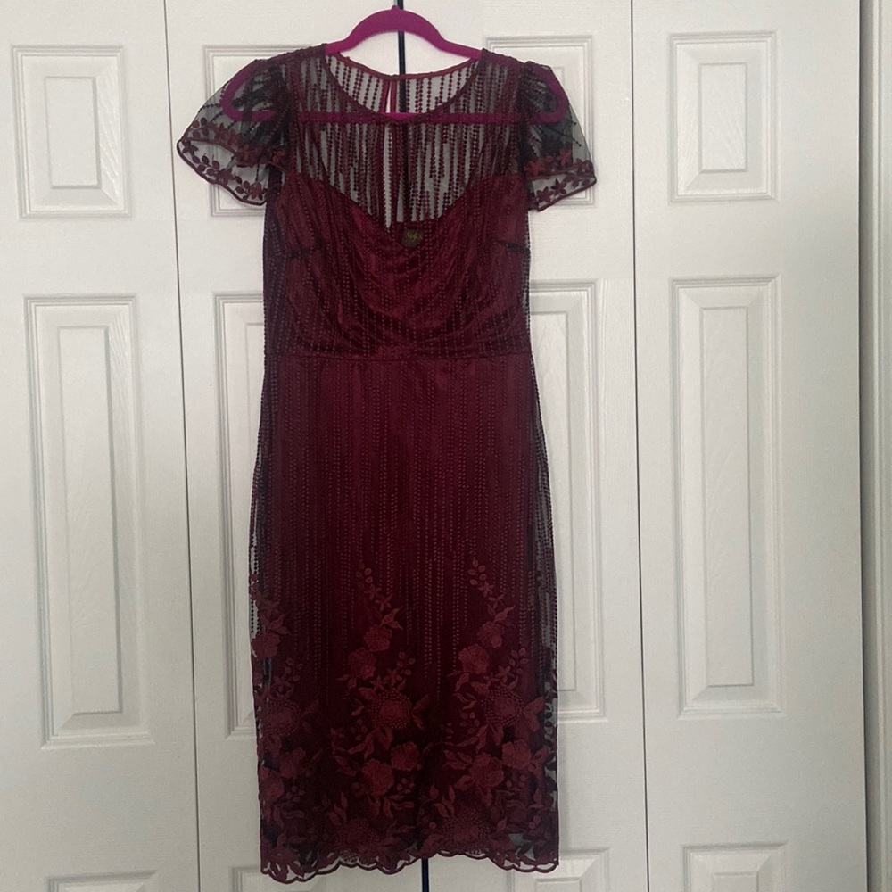 Taylor burgundy dress